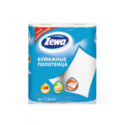 Полотенца бумажные Zewa с рисунком двухслойные