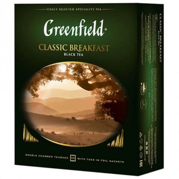 Чай Greenfield Classic Breakfast 100 пакетиков Чай Greenfield Classic Breakfast 100 пакетиков