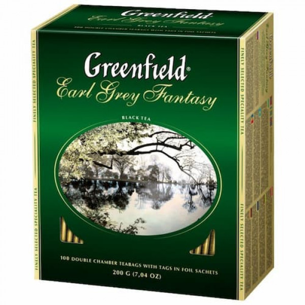 Чай Greenfield Earl Grey Fantasy 100 пакетиков Чай Greenfield Earl Grey Fantasy 100 пакетиков