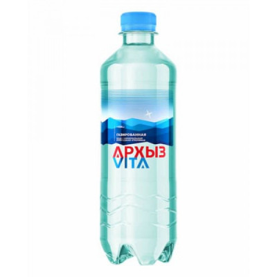Вода Архыз, 0,5 литра, с газом, ПЭТ
